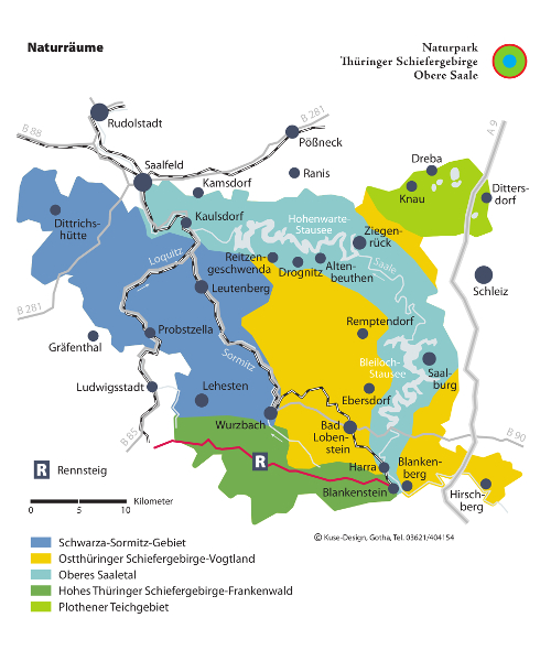 Zwischen den Wäldern des Rennsteigs und den Burgen der Saale